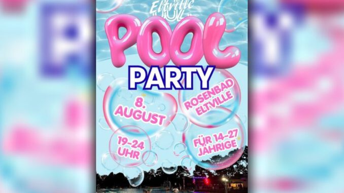 Musik und Schwimmen im Rosenbad: Party für Jugendliche am 8. August