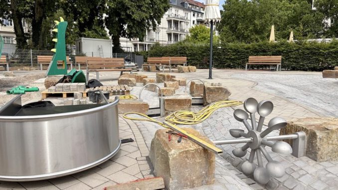 Wasserspielplatz in den Reisinger Anlagen steht kurz vor der Freigabe